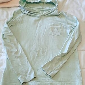 Vineyard Vines Girl's Mint Green Hooded Shirt Size Medium